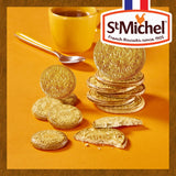 St Michel Grandes Galettes Butter Cookies Biscuits with Sea Salt 5.29oz Made In France, Pack of 4 Non-GMO total of 36 Pure Butter Cookies