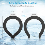 Neck Cooling Tube,Neck Cooling Wraps,Reusable Ice Neck Ring Wearable Body Cooling Products for Summer Heat (Black)