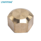 LTWFITTING 5/8-Inch Brass Compression Cap Stop Valve Cap,Brass Compression Fitting(Pack of 10)