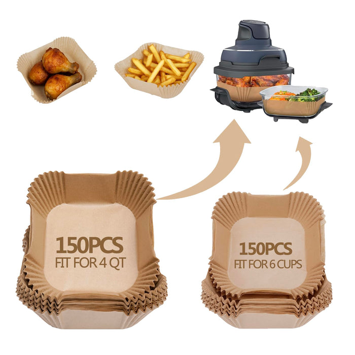 300PCS Air Fryer Liners disposable for Ninja Crispi,Air Fryer Accessories for Ninja Crispi 4-in-1 Portable Glass Cooking System,Ninja Crispi Containers