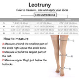 Leotruny Women Men 20-30 mmHg Support Open-Toe Thigh High Compression Stockings (C01-Beige, Medium (1 Pair))