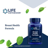 Life Extension Breast Health Formula – Supplement for Women for Healthy Estrogen Support with Vitamin D, Cruciferous Vegetable Extract, I3C & More – Gluten-Free, Non-GMO – 60 Capsules