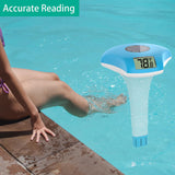 T TESTRUST Pool Thermometer Floating Easy Read, Solar Powered Digital Pool Thermometer, IPX-8 Waterproof, Digital Temperature Gauge with Rope for Swimming Pools, Spa, Hot Tubs