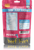 PetEyez Freeze Dried Dog Treats Tear Stain Remover, All-Natural Freeze Dried Beef Liver Treats with Vitamin & Minerals That Help Fights Against Tear Stains in Eye, 1 Oz, 35 Count (2 Pack)