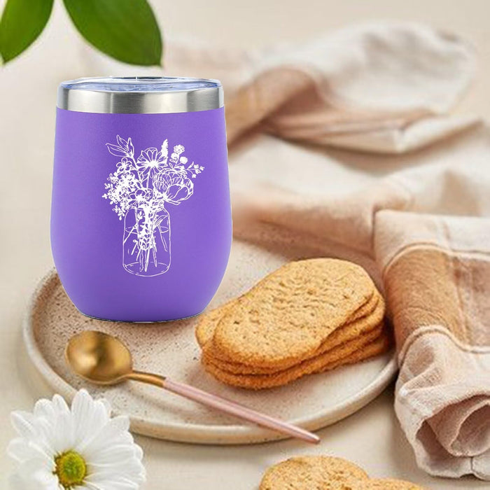 Eisfiel I Came I Saw I Forgot Tumbler, Funny Senior Citizens, Funny Sarcasti Gifts for Elderly Grandpa Grandma Wife Husband for Retirement Birthday Gift, Insulated Wine Tumblers 12oz, Purple