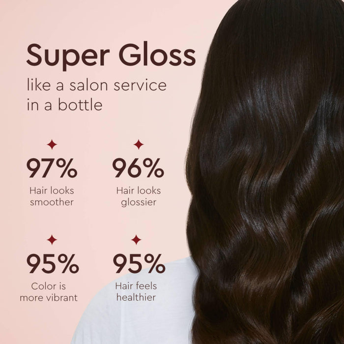 glaze Sheer Glow Transparent Clear Conditioning Super Gloss 6.4 fl.oz (2-3 Hair Treatments) Award Winning Hair Gloss Treatment. No mix, no mess hair mask - guaranteed results in 10 minutes