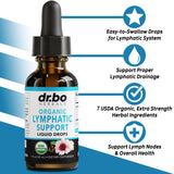 Lymphatic Drainage Supplements Drops - Organic Lymphatic Support Liquid Drops Cleanse with Echinacea for Lymph System Support Supplement, Lymph Node Detox Lymphatic System Drainage - 1oz Vegan Non-GMO