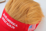 KAABEE Trump Hat 2024 Make America Great Again MAGA Hat Baseball Cap with Wig Hair Embroidered Adjustable