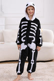 DELEY Unisex One Piece Animal Adult Skeleton Onesie, Animal Pajamas Halloween Cosplay Costume for Women and Mens Sleepwear