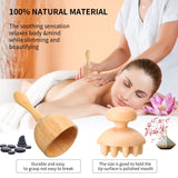 Chumia 10 Pieces Wood Massage Tools Wooden Maderoterapia Kit Therapy Tools Massage Roller Lymphatic Drainage Health Care for Neck Leg Back Arm Body Muscle Pain Relief