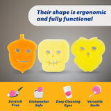 Scrub Daddy Scrub Mommy Special Edition Fall + Halloween - Scratch-Free Multipurpose Dish Sponge - BPA Free & Made with Polymer Foam - Stain & Odor Resistant Kitchen Sponge (6 Count)