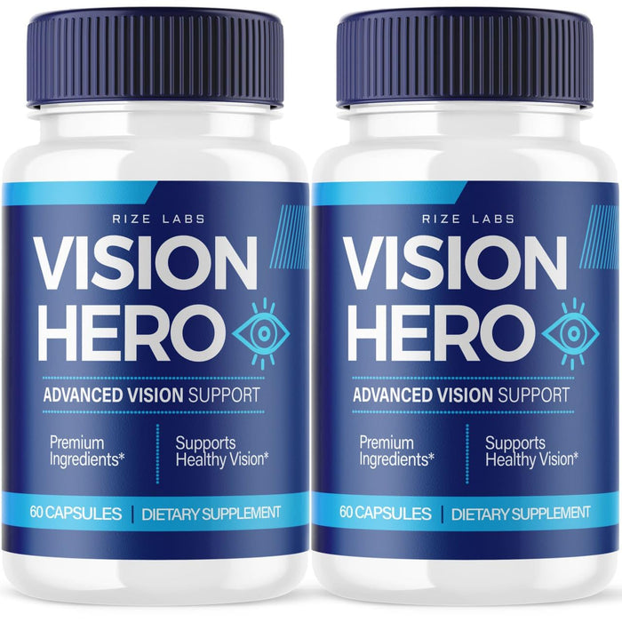 (2 Pack) Vision Hero Capsules - Vision Hero Eye Health Supplement for Healthy Vision Support Advanced Formula Pills Pastilla Reviews 20/20 VisionHero Sight Maximum Strength Premium (120 Capsules)