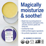 Dr. Bronner's - Organic Magic Balm (Arnica-Menthol, 2 Ounce) - Made with Organic Beeswax and Organic Hemp Oil, Relieves and Relaxes Sore Muscles and Achy Joints, Moisturizes and Soothes Dry Skin