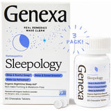 Genexa Sleepology for Adults | Melatonin Free Sleep Calm Aid |Soothing Natural Vanilla & Lavender Flavor | Certified Organic & Non-GMO | Homeopathic Remedy Made Clean | 180 Chewable Tablets (3 Pack)