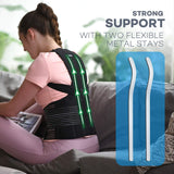 Omples Posture Corrector for Women and Men Thoracic Back Brace Straightener Shoulder Upright Support Trainer for Body Correction and Neck Pain Relief, Large (waist 39-42 inch)