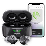 Amphos Viola Hearing Aids with Bluetooth & Voice Prompts for Seniors Rechargeable with Noise Canceling OTC - Wireless Connectivity for Phone, TV & Devices - Nano Digital Amplifiers for Adults - Enhance your Hearing with Seamless Connectivity!