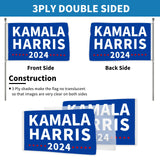 Probsin Kamala Harris 2024 Flag 3x5 Ft Double Sided Support Harris for President Banner Party Supplies Yard Signs Home Decor Hanging Poster for College Room Man Cave Welcome Photo Backdrop