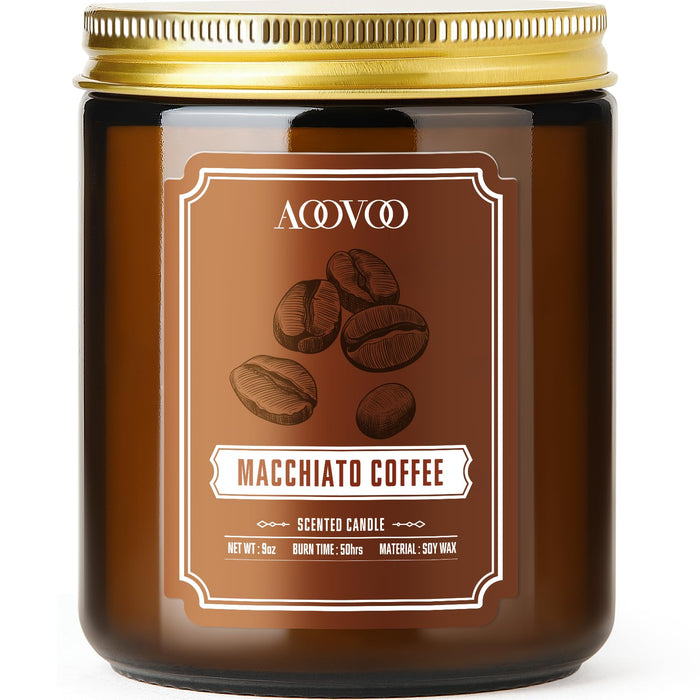 AOOVOO Macchiato Coffee Candle - Soy Wax Candles, Candles for Home Scented, Aromatherapy Candle, Candle for Women, 9 OZ