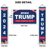 Trump 2024 Flag 3x5Ft Trump Flags with MAGA Large Hanging Banners Heavy Duty Polyester Outdoor Porch Set Vivid Color Donald Trump Sign for Garden Yard Wall