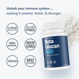 Better Way Health Advanced Immune Support Supplement with Highly Purified Beta Glucan - Immune System Booster - 500mg 60 Caps (Pack of 1)