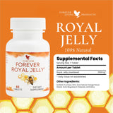 Forever Royal Jelly by Forever Living, 60 Tablets, 100% Natural Energy Supplements, Fed Like a Queen with These Energy Supplements, Supports Health and Wellness.