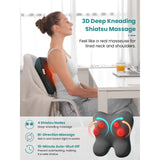 BOB AND BRAD Back Massager with Heat, EZBack Corded Neck Massager Back Massager for Pain Relief Deep Tissue, Shiatsu Back Shoulder and Neck Massager, Massage Pillow for Full Body, Gifts for Women Men