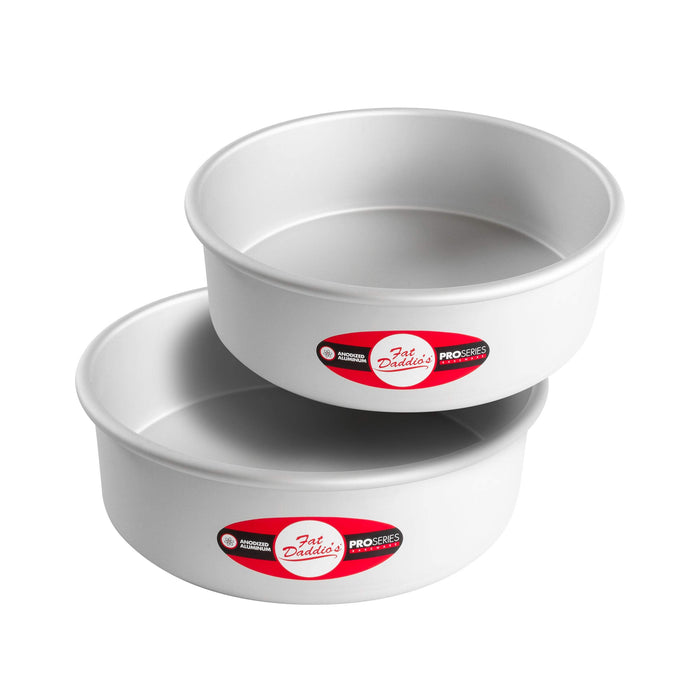 Fat Daddio's Anodized Aluminum Round Cake Pans, 2 Piece Set, 10 x 3 Inch