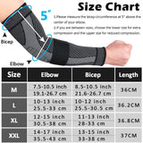 beister Compression Arm Sleeves with Elastic Strap for Men & Women (Pairs), Elbow Braces, 20-30 mmhg Non-Slip Breathable Thick Full Arm Supports for Tennis Elbow, Workouts, Arthritis,Lymphedema,DVT