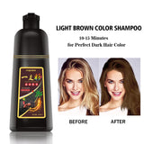 Natural Chestnut Brown Hair Color Shampoo,Instant Hair Dye Shampoo for Men & Women-3 in 1 Brown Hair Shampoo-Brown Shampoo Colors in Minutes-Long Lasting Brown Hair Dye(Chestnut Brown)