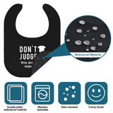 6 Pcs Adult Bibs for Women Men Funny Adult Bibs Washable Waterproof Clothing Protectors Plastic Bibs for Adults Elderly Eating Feeding Funny Gifts Black and White