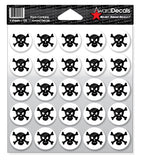 Award Decals Skull and Crossbone Sticker Set (100 Decals) The Original Award Decals Premium 20mil Thick 1" Helmet Decals Made in The USA Since 1976