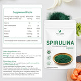 VELOTO Spirulina Powder Organic, Organic Spirulina Superfood Powder, Natural Antioxidants & Vitamins Supplement, Pure Vegan Protein for Immune Support, Non-GMO. Gluten-Free, 1 Pound (16 Ounce)