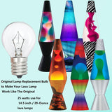 Lava Lamp Bulb [6-Pack],25 Watt E17 Intermediate Base Replacement Bulb for 14.5 Inch Lava Lamps,120 Volt S11 Bulbs,Dimmable,2700K Warm White