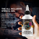 Tattoo Stencil Transfer Gel,Tattoo Stencil Gel Solution,150ML,Fresh Tattoo Stuff Stencil Transfer Cream,for Tranfer Stickers Paper Machine Soap Tattoo Supplies,Clear & Long Lasting