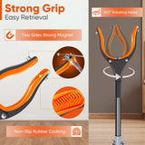 AUXTUR 44"Grabber Reacher Tool and 32"Long Handled Dressing Stick,3pack Grabber Reacher Tool with Rotating Jaws and Magnetic Function for Easy Pickup - Ideal Reach and Pick Tool for Seniors(Orange)