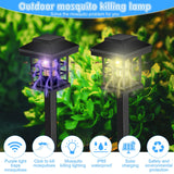 Qualirey Solar Bug Zapper Outdoor 2 in 1 Solar Mosquito Fly Killer Waterproof LED Insect Zapper and Lighting Mosquito Repellent Lamp for Outdoor Garden Patio Yard Lawn (Warm and Purple Light)