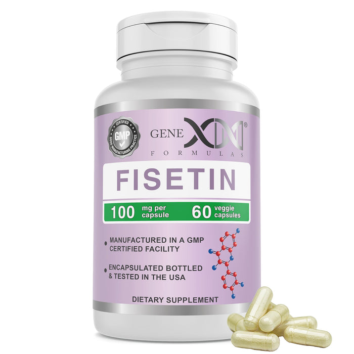 GENEX Fisetin 100mg/Serving (60 Capsules) | Antioxidant That Supports Healthy Aging and Brain Wellness - Non-GMO, Gluten Free, Vegetarian - 2 Month Supply