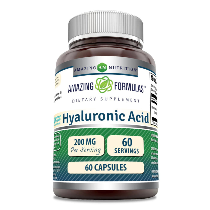 Amazing Formulas Hyaluronic Acid Supplement | 200 Mg | 60 Capsules | Non-GMO | Gluten Free | Made in USA