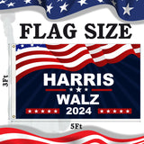 Kamala Harris Waltz 2024 Flag Kamala Harris Waltz for the People Flag Kamala Harris for President Flag 3x5Ft Patriotic Flag for Indoor House Yard Decor