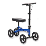 Medline Adult size knee walker, 8" wheels, 350 lbs weight capacity, Blue, for leg and foot injuries, crutches alternative, 1 Ct.