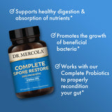 Dr. Mercola Complete Spore Restore, 30 Servings (30 Capsules), SBO Probiotic, 4 Billion CFU, Dietary Supplement, Supports Healthy Immune Function, Non-GMO