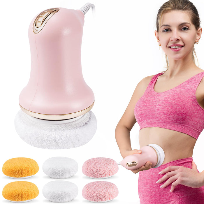 Cellulite Massager-Body Sculpting Massager Machine Electric Handheld Adjustable Speed Massager Suitable for Belly/Legs/arms/Thighs to Relax Deep Tissue with 6 Pcs Washable Pads