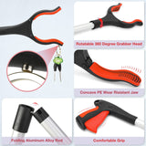 2024 Upgraded Reacher Grabber Pickup Tool, 32" Long Grabber Reacher Tool with Magnetic Tip, Trash Picker for Elderly Grab It Reaching Tool, Garbage Picker Upper, Litter Pick Up Grab Claw Grabber Stick