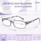 Gaoye Reading Glasses for Women, 6 pack Fashion Readers for Women Men Spring Hinge Eye Glasses, Blue Light Reading Glasses Anti Eyestrain