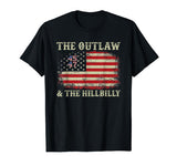 Trump Vance 2024 Donald Trump J.D. Vance Outlaw & Hillbilly T-Shirt