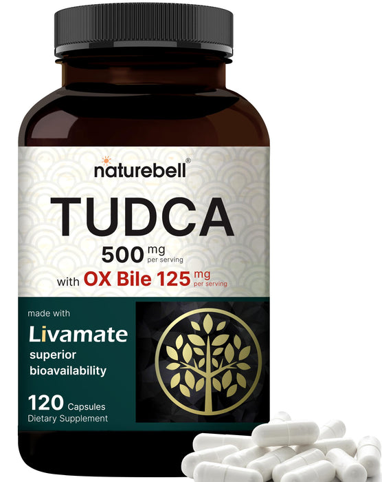 TUDCA 500mg with OX Bile 125mg Per Serving, 120 Capsules – Bile Salts Support, High Absorption Livamate Formula | Liver Cleanse Detox & Repair Supplement | Natural Bitter Taste – Third Party Tested