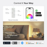 Nanoleaf Essentials Matter Bluetooth & Thread Smart LED Lightstrip 80" Smarter Kit (2m) - RGB & Whites, Controller, App & Voice Control (Works with Apple Home, Google Home, Samsung SmartThings)