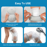 Divvsck Waterproof Knee Cast Cover for Shower,Watertight Cast Bag Covers- Shower Protector for Knee Replacement Surgery, Wound, Burns Reusable (Size:L)