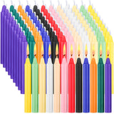 MTLEE 240 Pcs 4 Inch Mini Taper Candles Set Dripless Colored Spell Candles Unscented Tapered Candles Witchcraft Candles for Altar Witchcraft Advent Witch Wiccan Rituals Meditation Supplies, 12 Colors