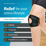 BraceAbility Patellar Tracking Pain Short Knee Brace - XXL Running, Exercise, Athletic Support Sleeve Stabilizer for After Kneecap Dislocation, Tendonitis, Patellofemoral, MCL/LCL Injuries (2XL)